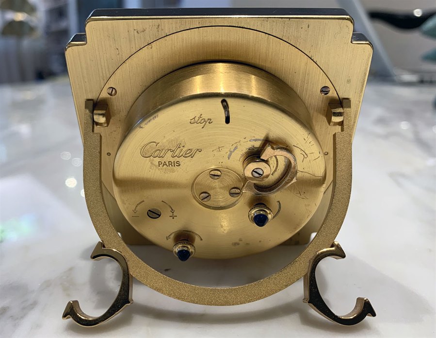 vintage cartier alarm clock